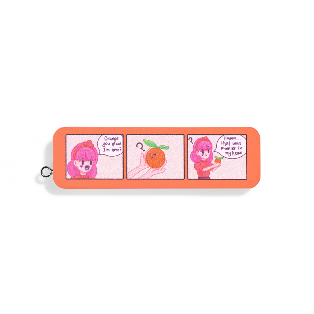 Orange Dododots Bamboo Magnetic Case with Mirror