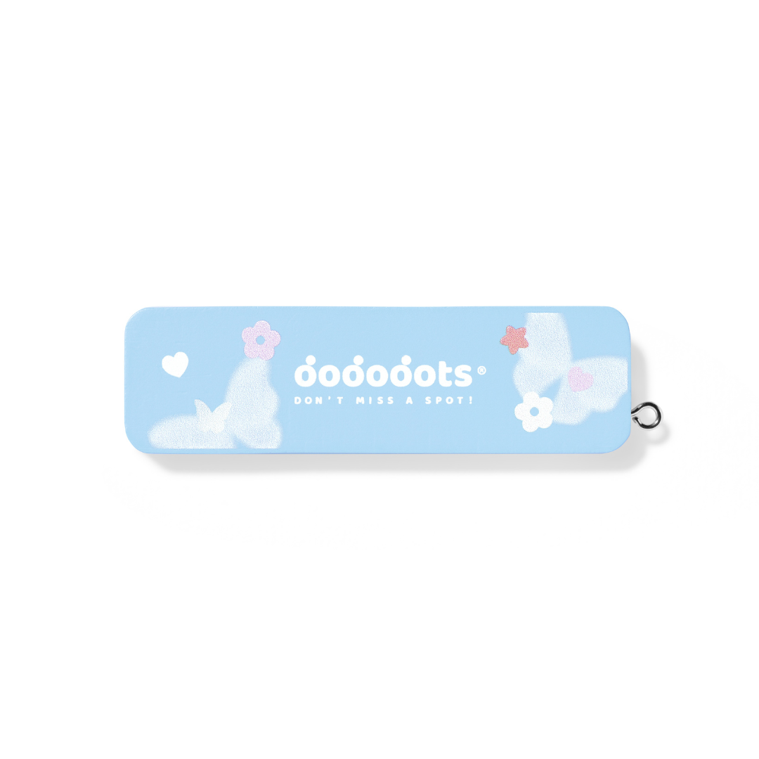 Blue Dododots Bamboo Magnetic Case with Mirror