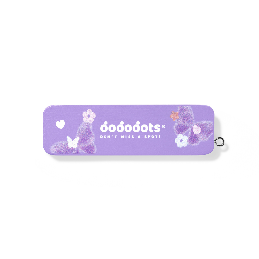 Purple Dododots Bamboo Magnetic Case with Mirror