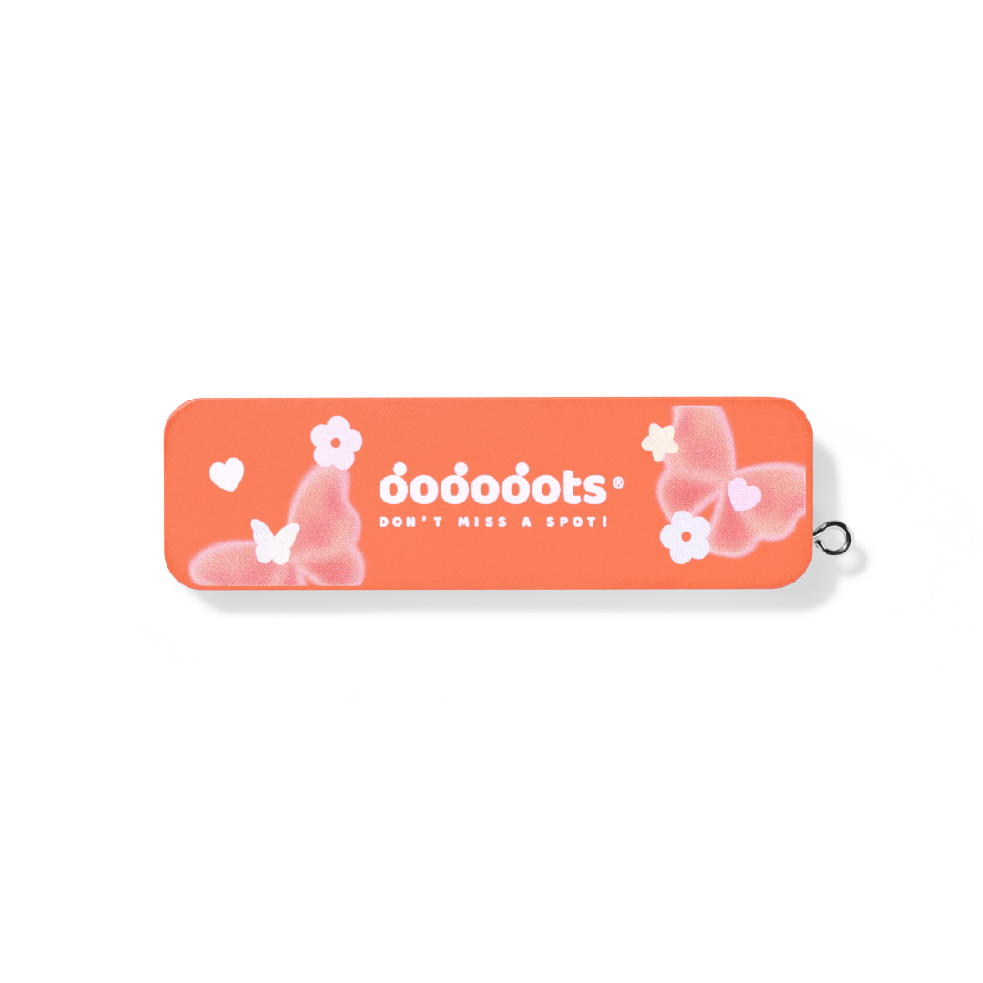 Orange Dododots Bamboo Magnetic Case with Mirror
