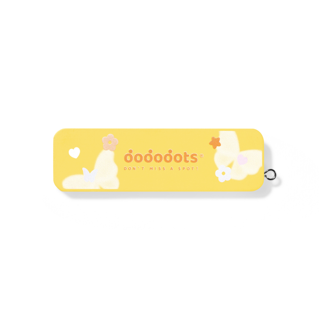 Yellow Dododots Bamboo Magnetic Case with Mirror