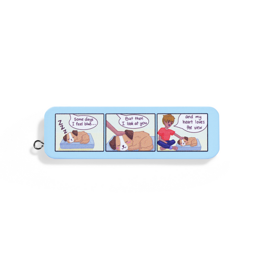 Blue Dododots Bamboo Magnetic Case with Mirror